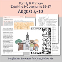 Load image into Gallery viewer, Lesson helps for LDS primary teachers for Come Follow Me 2025 Family scripture study, come follow me for families, FHE lesson outline, primary lesson outline, primary coloring pages, nursery coloring pages, primary activities, activity pages, scripture games, lesson ideas for come follow me, primary children lesson plan, family home evening

Built for wiggles, giggles, and growing testimonies.

August 4-10, Lesson Helps for Home, Church | Primary Come, Follow Me 2025 | D&amp;C 85-87 &quot;Stand Ye in Holy Places&quot; | 
