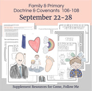 Lesson helps for LDS primary teachers for Come Follow Me 2025 Family scripture study, come follow me for families, FHE lesson outline, primary lesson outline, primary coloring pages, nursery coloring pages, primary activities, activity pages, scripture games, lesson ideas for come follow me, primary children lesson plan, family home evening

September 22-28 Primary Lesson Helps for Come Follow Me 2025 | Home and Church | D&C 106-108 | 