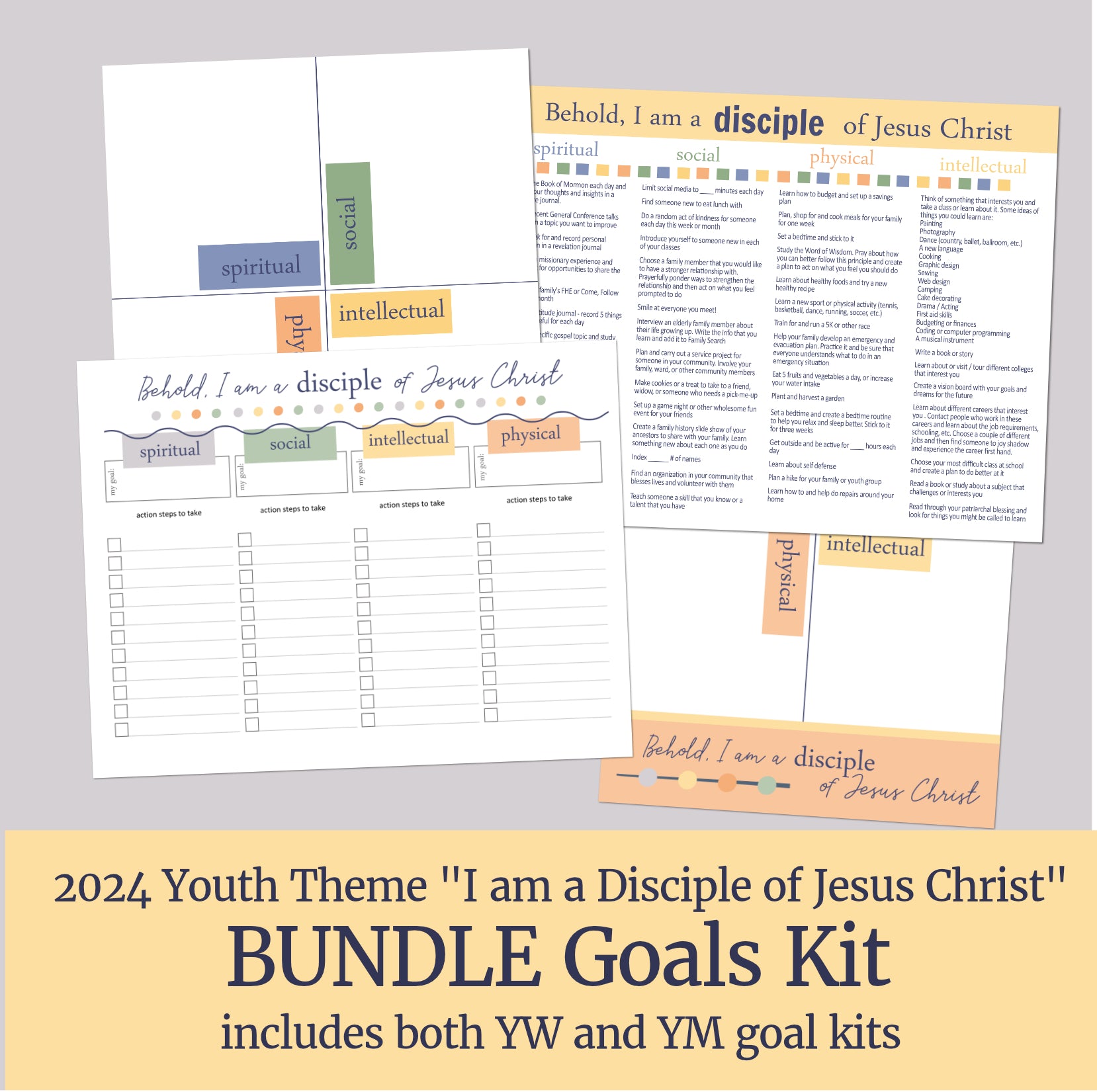 BUNDLE - YW and YM 2024 Youth Theme - Children and Youth Goals Kit 