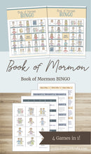 Load image into Gallery viewer, lds activity days, lds primary games, book of mormon bingo for come follow me 2024
