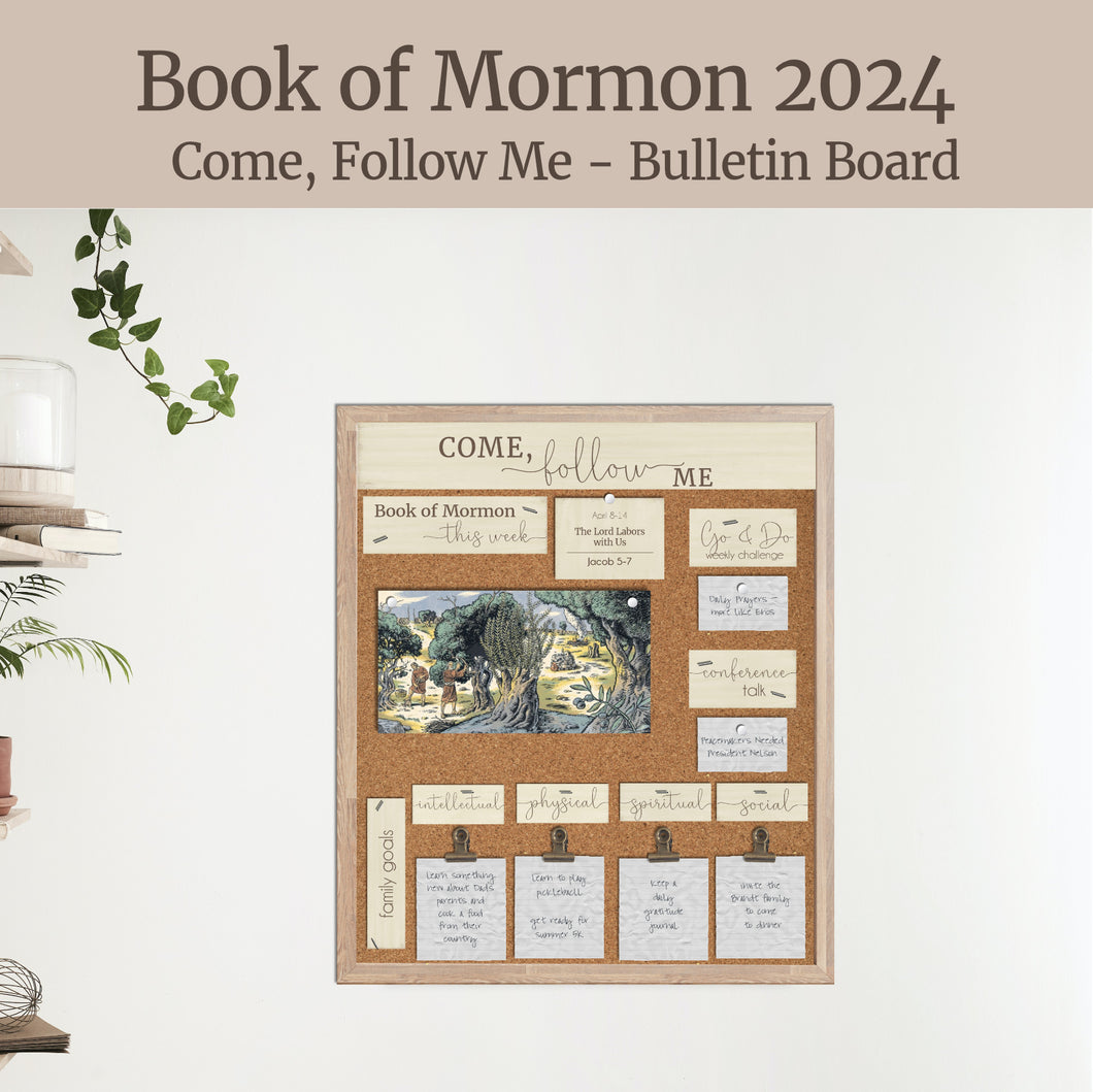 Book of Mormon CFM 2024 Come Follow Me family Bulletin Board Children and Youth Bulletin Board