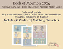 Load image into Gallery viewer, Book of Mormon Memory Match game for LDS Family come follow me study
