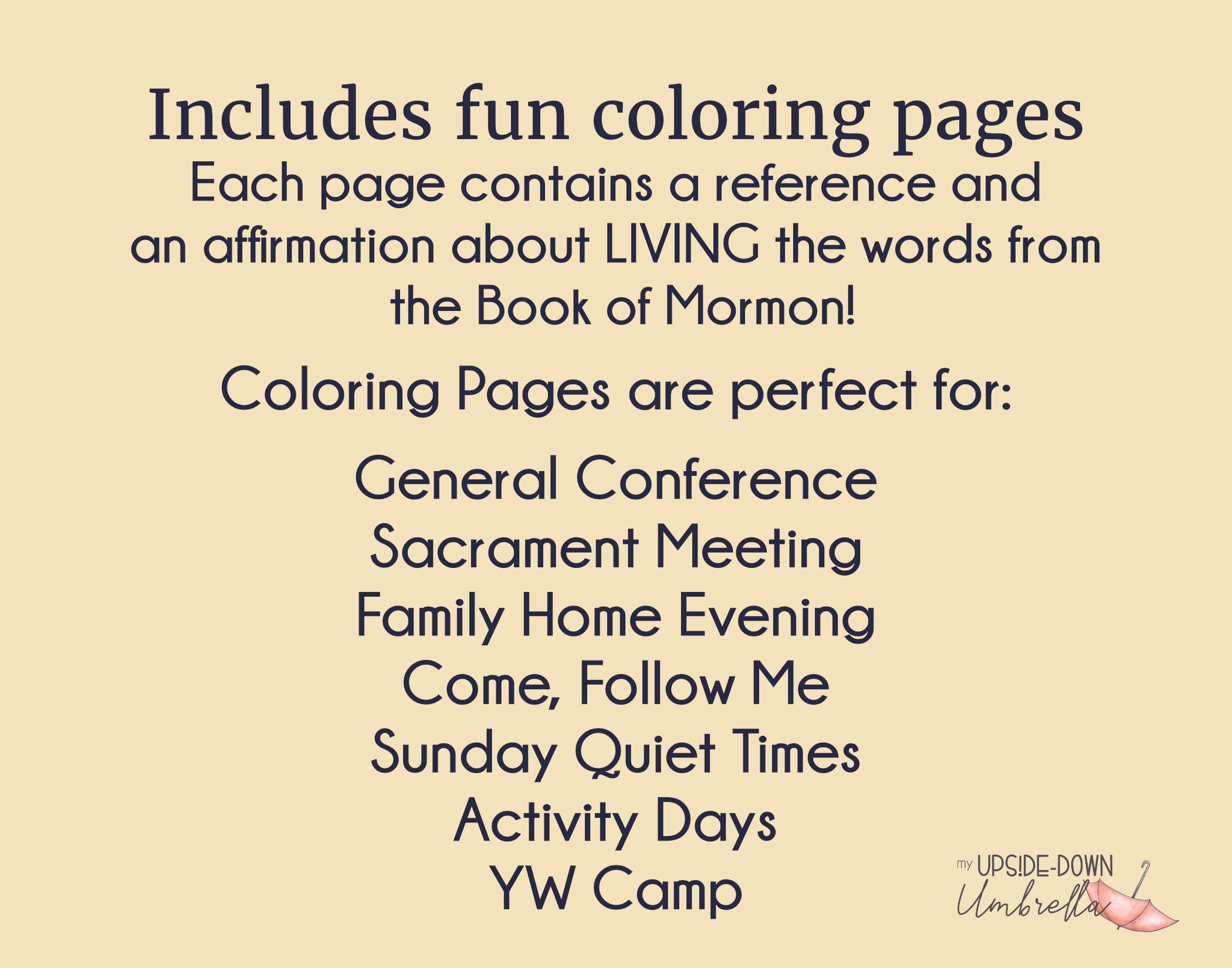 Book of Mormon Coloring Pages My Upside Down Umbrella