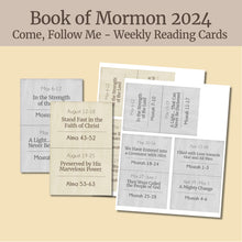 Load image into Gallery viewer, Come, Follow Me Book of Mormon 2024 Reading Cards
