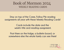 Load image into Gallery viewer, Come, Follow Me Book of Mormon 2024 Reading Cards
