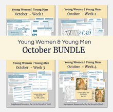 Load image into Gallery viewer, October BuNDLE | LDS Young Women Lesson Helps | For Strength of Youth | My Body Is Sacred | YW FSY | October Weeks 1-4
