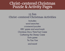 Load image into Gallery viewer, Christmas Nativity Printable Games and Activities Kit
