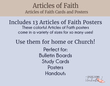 Load image into Gallery viewer, Articles of Faith Cards and Posters - Modern Colors
