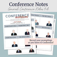 Load image into Gallery viewer, General Confernece note-taking activity, conference notebook, Conference workbook, LDS general Conference activities, games, LDS young women, LDS young men

