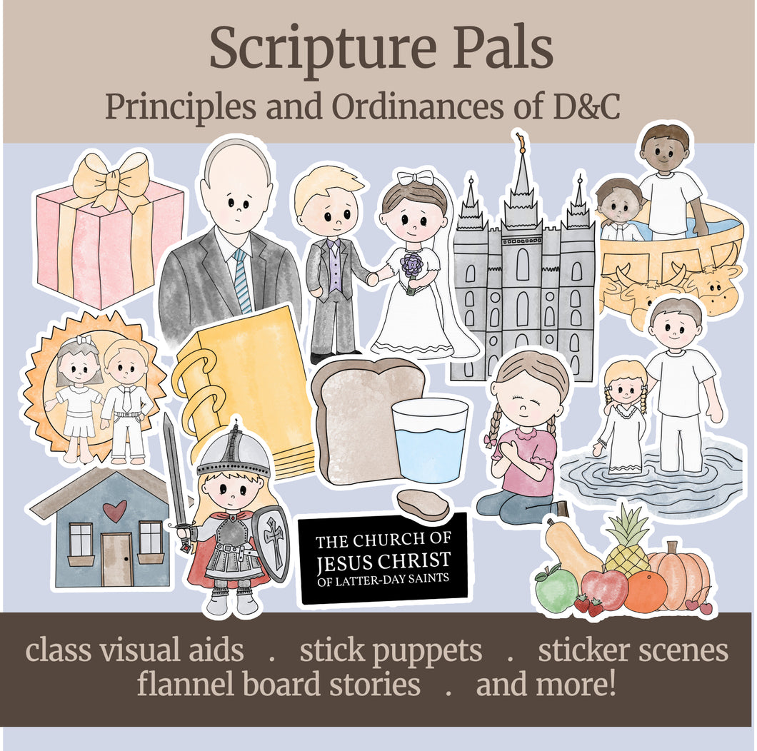 Doctrine and Covenants Scripture Pals Cut Outs, Clip Art, Printable Graphics, Felt Board Stories, Magnet Board, Playset, Come Follow Me 2025