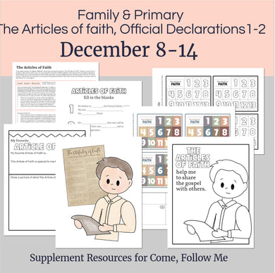 Lesson helps for LDS primary teachers for Come Follow Me 2025 Family scripture study, come follow me for families, FHE lesson outline, primary lesson outline, primary coloring pages, nursery coloring pages, primary activities, activity pages, scripture games, lesson ideas for come follow me, primary children lesson plan, family home evening

December 8-14 Come, Follow Me Primary Lesson Outline for Home and Church | The Articles of Faith, 