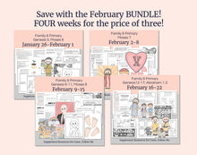 Load image into Gallery viewer, February BUNDLE | Primary Come, Follow Me Lesson Helps for Home &amp; Church
