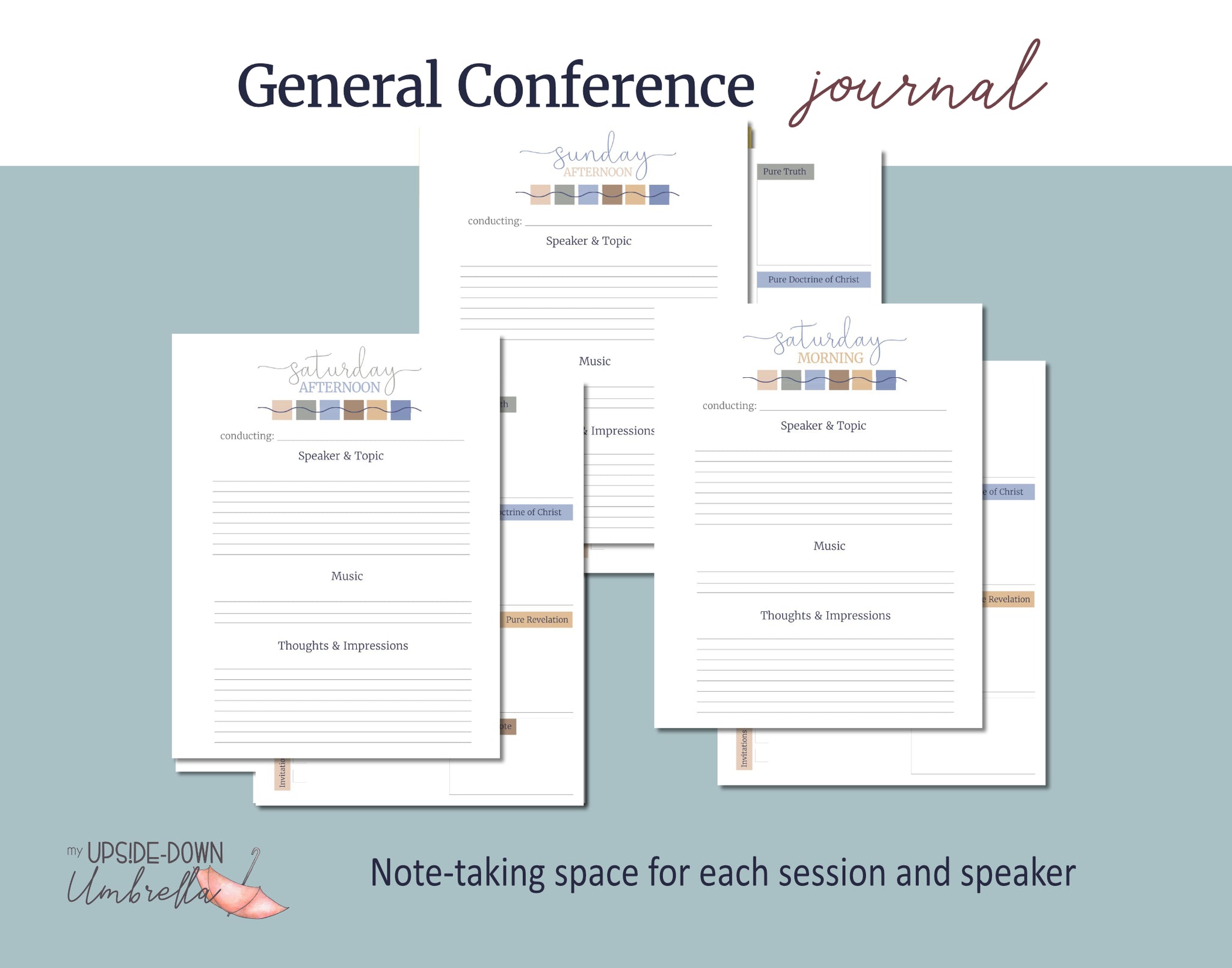 General Conference Notebook - April 2024 Conference Journal – My Upside ...