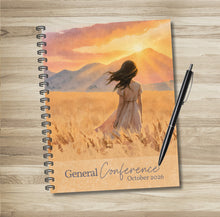 Load image into Gallery viewer, LDS General Conference journal printable featuring guided study pages, note-taking sections, and personal application prompts for deeper scripture study.
