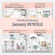 January  BUNDLE | Primary Come, Follow Me Lesson Helps for Home & Church