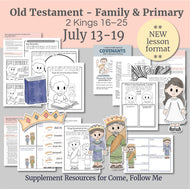 This Primary lesson outline is a complement to Come, Follow Me and is ready to go for teaching the lesson:
July 13-19
“He Trusted in the Lord God of Israel” 
2 Kings 16–25

Focusing on the stories and principles of  King Hezekiah, Josiah, scriptures, and covenants , this complete Primary lesson kit includes coloring pages, activities, games, and discussion questions that are perfect for Family scripture study, come follow me for families,  or for your Primary lesson. 