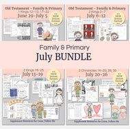 July BUNDLE | Primary Come, Follow Me Lesson Helps for Home & Church