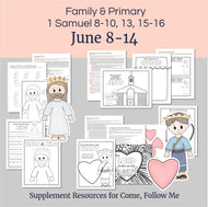 Lesson helps for LDS primary teachers for 
June 8–14 
“The Lord Looketh on the Heart”
1 Samuel 8–10; 13; 15–16

This printable kit includes coloring pages, activities, games, and discussion questions that are perfect for Family scripture study, come follow me for families,  or for your Primary lesson. 
