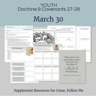Help your youth discover how gospel principles connect to their lives—without the eye rolls or boredom!

March 24-30
D&C 27-28
All Things Done in Order

LDS Youth Sunday Lesson Outline for home and church