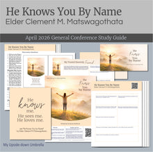 Load image into Gallery viewer, Lesson outline for Relief Society Teachers for 
Elder Clement M. Matswagothata - He Knows You By Name-  April 2026
 These RS lesson helps include slides, a study guide, handouts, printables, class discussion questions and personal application items to help you present an engaging Relief Society lesson. 

