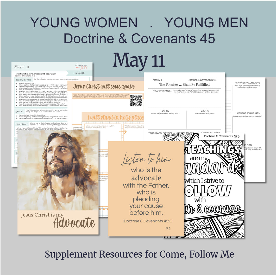 May 5-11- LDS Youth Lesson Outline | Young Women - YM | D&C 45, Doctrine and Covenants Come Follow Me 2025, 