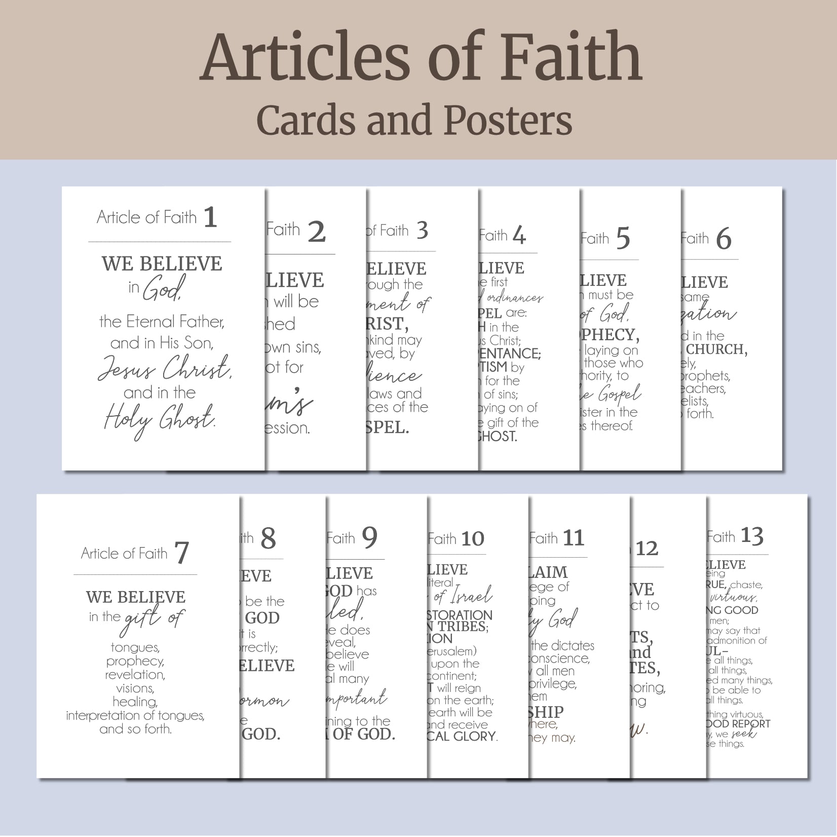 Articles of Faith Cards and Posters - Minimalist Black and White – My Upside Down Umbrella articles-of-faith-cards-and-posters-minimalist-black-and-white-my-upside-down-umbrella