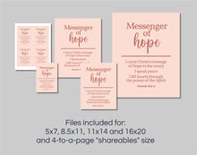 Load image into Gallery viewer, NEW YW Class Names Posters | Handouts with Affirmations for Young Women | Builders of Faith, Messengers of Hope, Gatherers of Light (Full Color)
