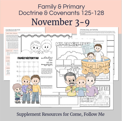 Lesson helps for LDS primary teachers for Come Follow Me 2025 Family scripture study, come follow me for families, FHE lesson outline, primary lesson outline, primary coloring pages, nursery coloring pages, primary activities, activity pages, scripture games, lesson ideas for come follow me, primary children lesson plan, family home evening

November 2-9 Primary Lesson Outline for Come Follow Me 2025 | Home and Church | D&C 125-28 “A Voice of Gladness for the Living and the Dead”
