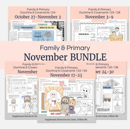 November BUNDLE Lesson Helps for Home & Church | Primary Come Follow Me 2025 | 5 Weeks of Lesson Helps | CFM for Families (BUNDLE Savings!)