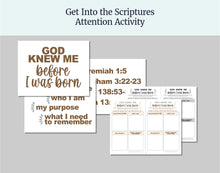 Load image into Gallery viewer, October 19-25 | LDS Youth Sunday School Outline | “Before I Formed Thee in the Belly I Knew Thee” | God Knows Me
