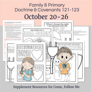 Lesson helps for LDS primary teachers for Come Follow Me 2025 Family scripture study, come follow me for families, FHE lesson outline, primary lesson outline, primary coloring pages, nursery coloring pages, primary activities, activity pages, scripture games, lesson ideas for come follow me, primary children lesson plan, family home evening

October 20-26 Primary Lesson Plan for Come Follow Me 2025 | Home and Church | D&C 121-123 