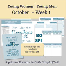 Load image into Gallery viewer, October Week 1 | LDS Young Women Lesson Helps | For Strength of Youth | My Body Is Sacred | YW FSY Outline
