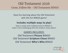 Load image into Gallery viewer, Old Testament Bible BINGO Game
