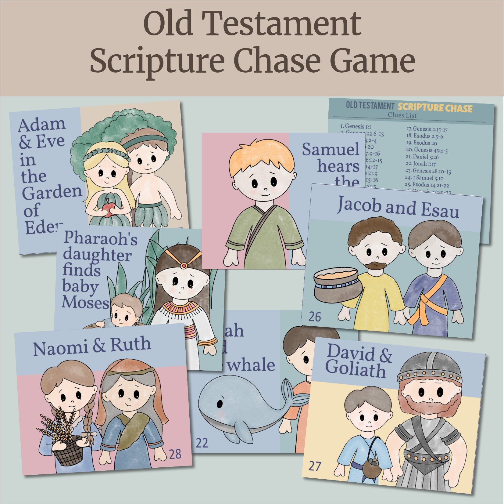 Scripture Game Old Testament Bible Scripture Chase Game – My Upside Down Umbrella