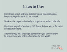 Load image into Gallery viewer, Seminary Doctrinal Mastery Coloring Pages for Old Testament 2026
