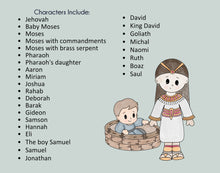 Load image into Gallery viewer, Bible Story Character Cutouts | Old Testament Scripture Pals |  (Set #2: Exodus-1 Samuel)
