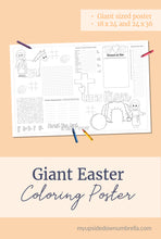 Load image into Gallery viewer, Huge POSTER Printable Easter Activity Coloring Page

