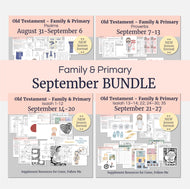 September  BUNDLE | Primary Come, Follow Me Lesson Helps for Home & Church