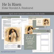 Load image into Gallery viewer, RS General Conference Lesson plan fo
Elder Ronald A. Rasband - He Is Risen - April 2026 
April 2026 General Conference lesson outline for Relief Society
 These Relief Society  lesson helps include a lesson outline, Powerpoint slides, a study guide, image handouts, printables, discussion questions and suggestions for personal application to help you present a memorable RS lesson. 

