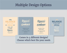 Load image into Gallery viewer, 2027 LDS Youth Theme Poster | Rejoice in Christ | Philippians 4:4 | Young Women Classroom Decor
