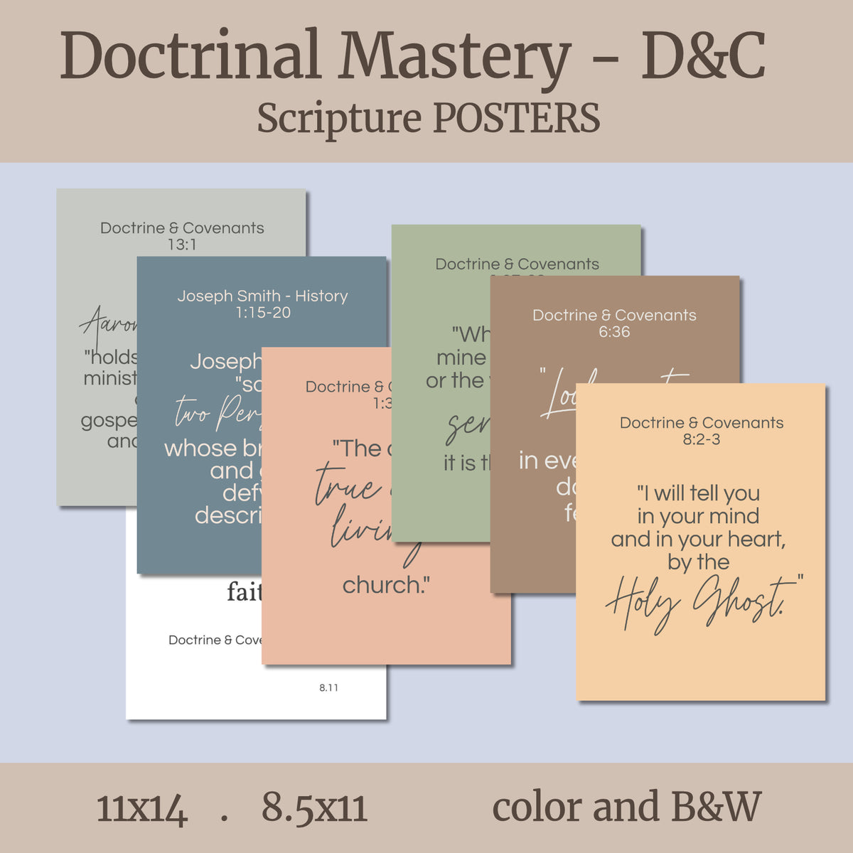 Doctrinal Mastery Scripture POSTERS - Doctrine and Covenants 2025 – My ...