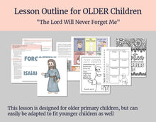 Load image into Gallery viewer, September 28-October 4 | Come Follow Me Primary Lesson |  “Comfort Ye My People” | Keeping the Commandments, The Lord Will Not Forget Us
