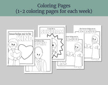 Load image into Gallery viewer, September Full MONTH NURSERY Lesson Helps, Come Follow Me for Toddlers | 5 Minute Lesson Outline &amp; Coloring Pages | Nursery Children age 1-3
