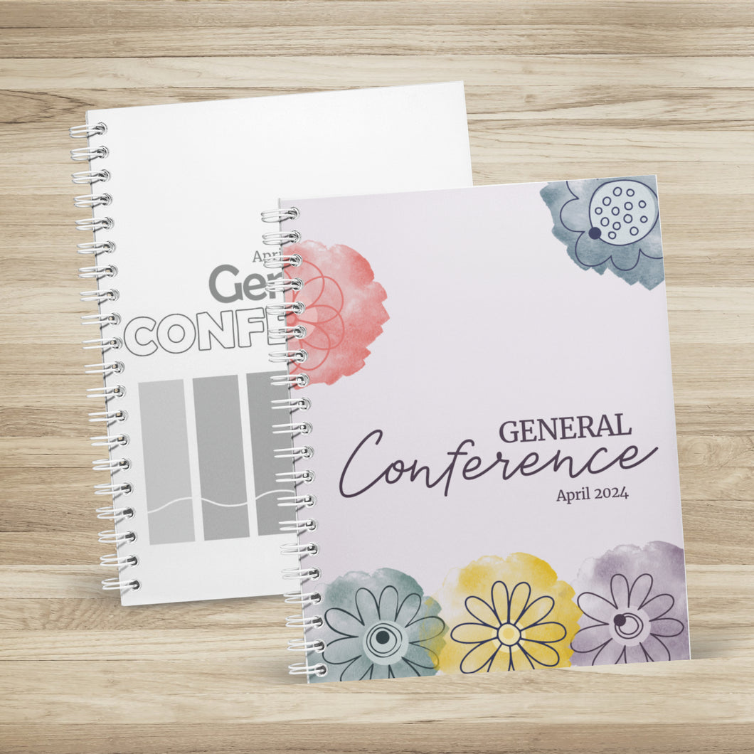 General Conference Journal for April 2024, Journal for Him, Journal for Her, Conference Notes for Family April 2024 general conference