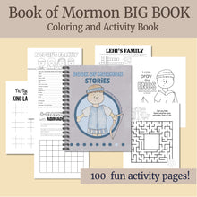 Load image into Gallery viewer, book of mormon workbook, book of mormon activities for kids, lds primary lesson helps, coloring book for lds primary children 
