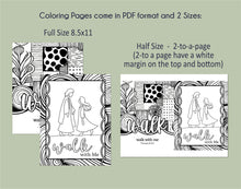 Load image into Gallery viewer, Walk with Me  | Young Women Coloring Pages, Moses 6:34 | 2026 LDS Youth Theme
