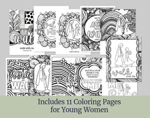 Load image into Gallery viewer, Walk with Me  | Young Women Coloring Pages, Moses 6:34 | 2026 LDS Youth Theme
