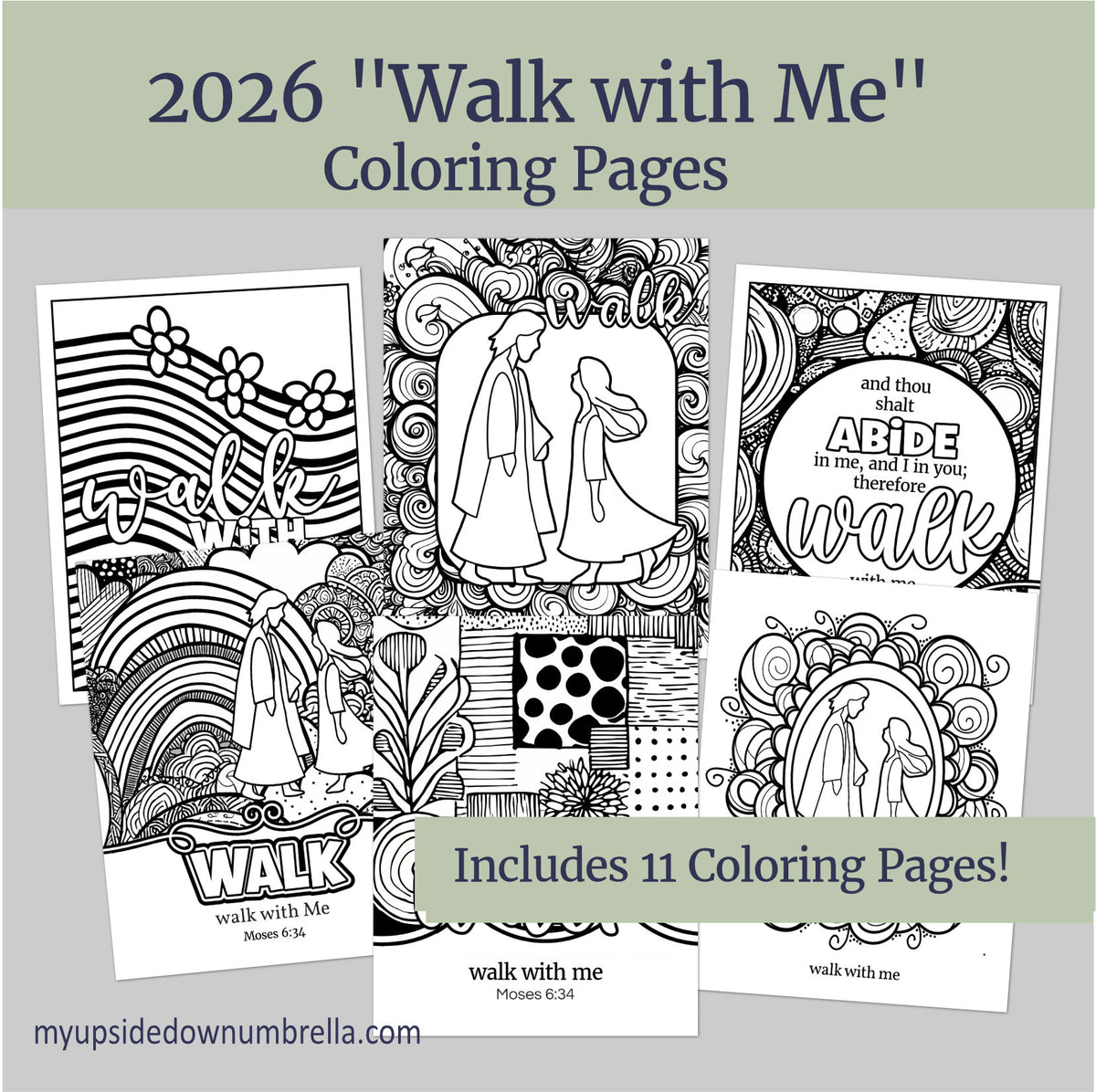 Walk with Me | Young Women Coloring Pages, Moses 6:34 | 2026 LDS Youth ...