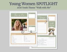 Load image into Gallery viewer, ULTIMATE Young Women "Walk with Me" BUNDLE | Bulletin Board, Goals Kit and Activity Kit | 2026 LDS Youth Theme
