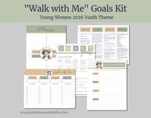 Load image into Gallery viewer, ULTIMATE Young Women "Walk with Me" BUNDLE | Bulletin Board, Goals Kit and Activity Kit | 2026 LDS Youth Theme
